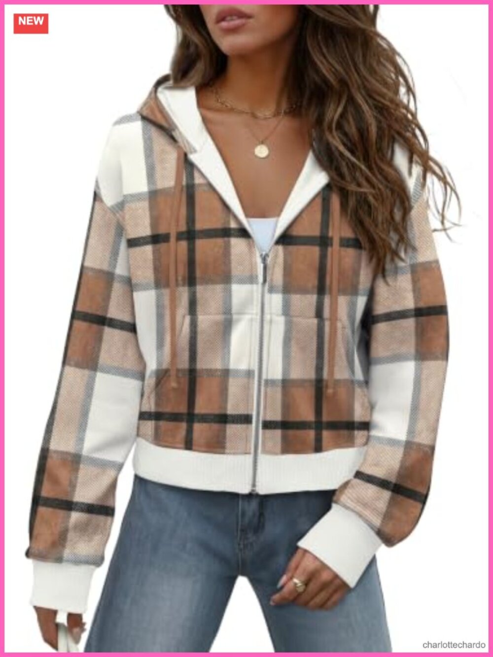 Zip Up Hoodie Fleece Cropped Sweatshirt